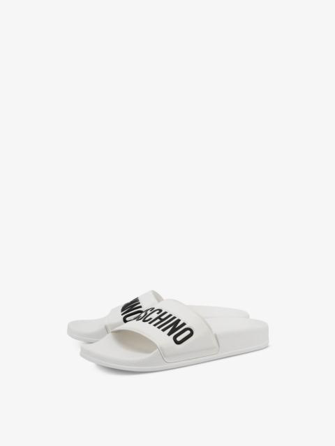 Moschino PVC POOL SLIDES WITH LOGO