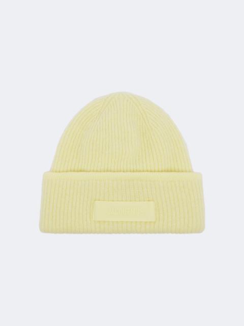 JACQUEMUS Logo alpaca and wool-blend beanie
