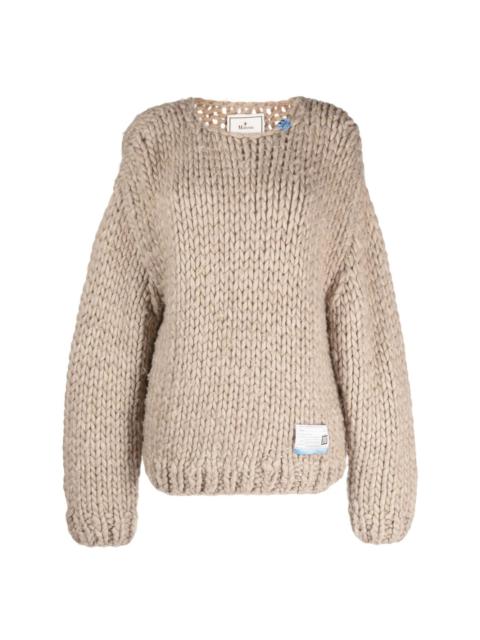chunky-knit pullover jumper