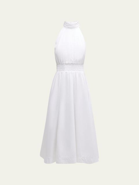 Kinny High-Neck A-Line Midi Dress