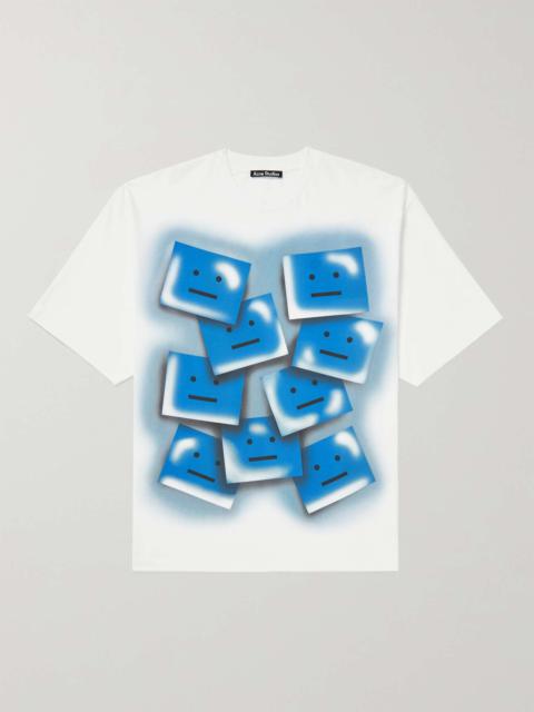 Acne Studios Logo-Print Stretch-Cotton Jersey T-Shirt