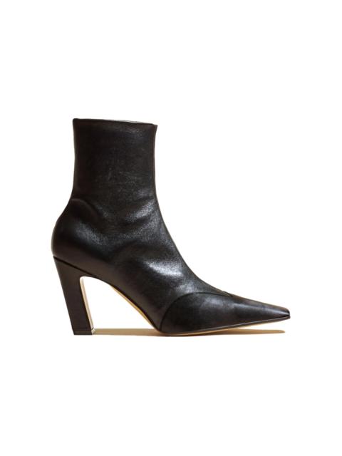 KHAITE Dallas Leather Stretch Boots black
