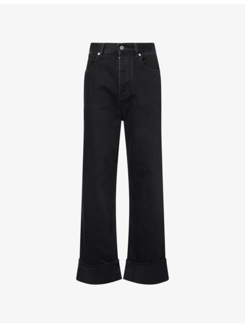 Bottega Veneta Faded Turn-Up Hem Denim Trousers