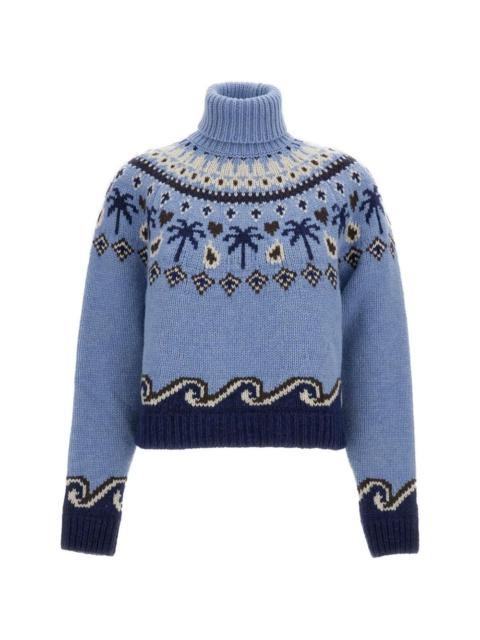 Alanui Fair Isle roll-neck sweater
