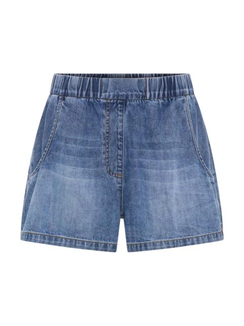 ONE TEASPOON Funks High Waist Elasticated Flippy Denim Short - Blue Love
