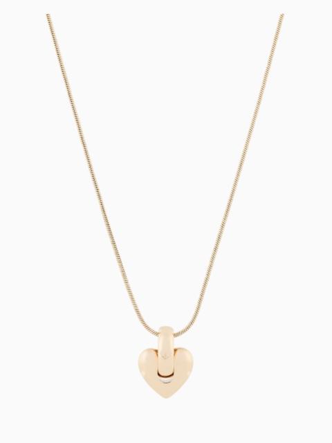 EMPORIO ARMANI GOLD-TONE BRASS PENDANT NECKLACE