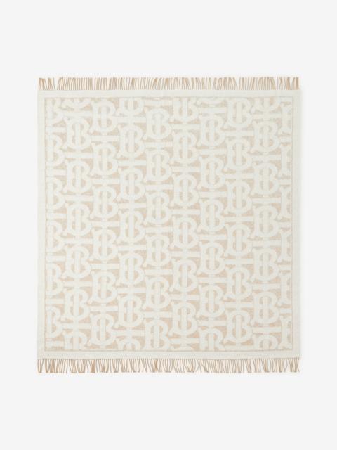 Burberry Monogram Motif Cashmere Silk Blanket