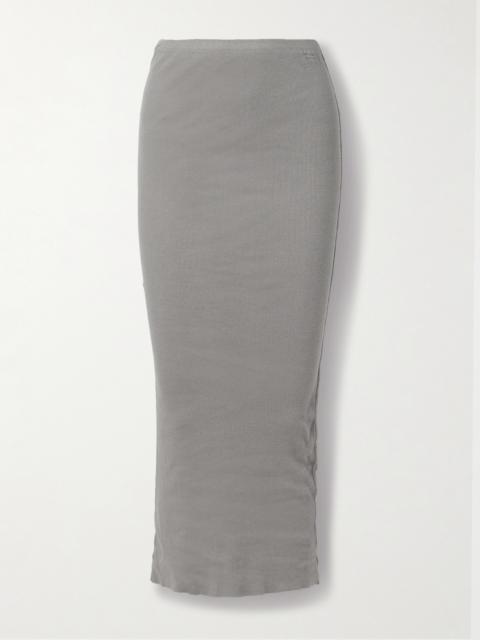 JAMES PERSE Ribbed Cotton And Cashmere-blend Maxi Skirt