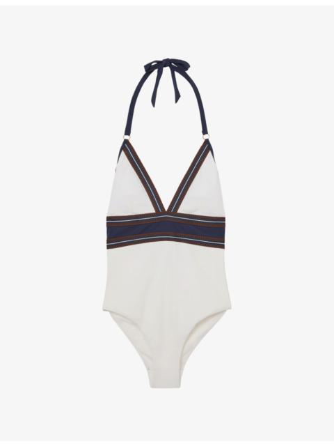 REISS Giana Halterneck Swimsuit