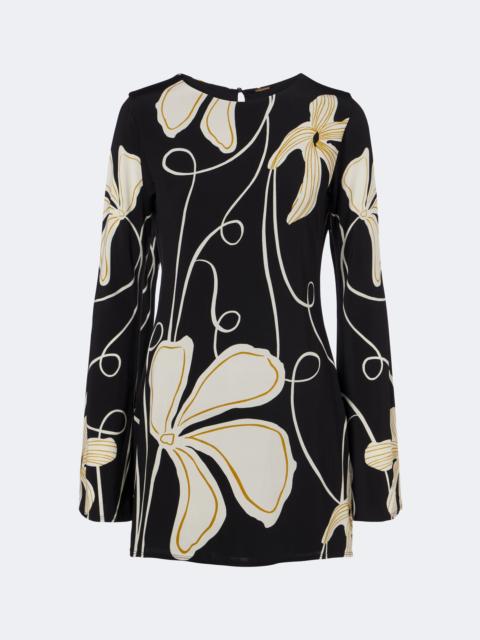 CALA de la CRUZ Maisha floral minidress