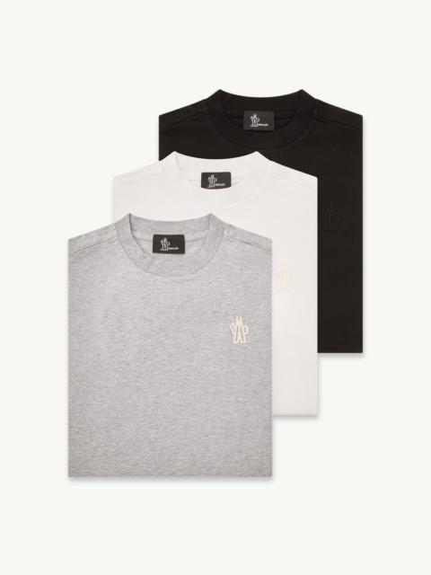 Moncler Grenoble Logo Patch Cotton Blend T-Shirt (Three Pack)