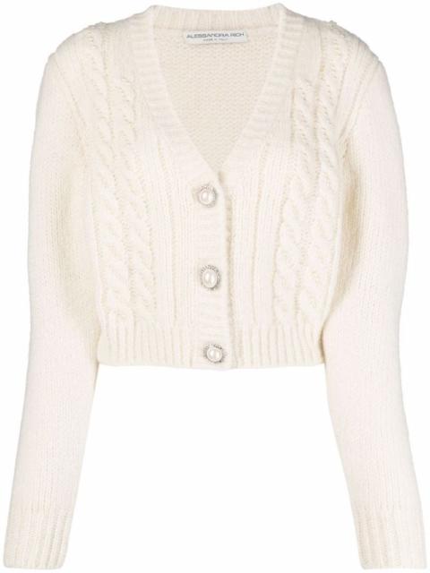 Alessandra Rich cropped V-neck cardigan