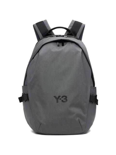 Y-3 Gray Staple Backpack