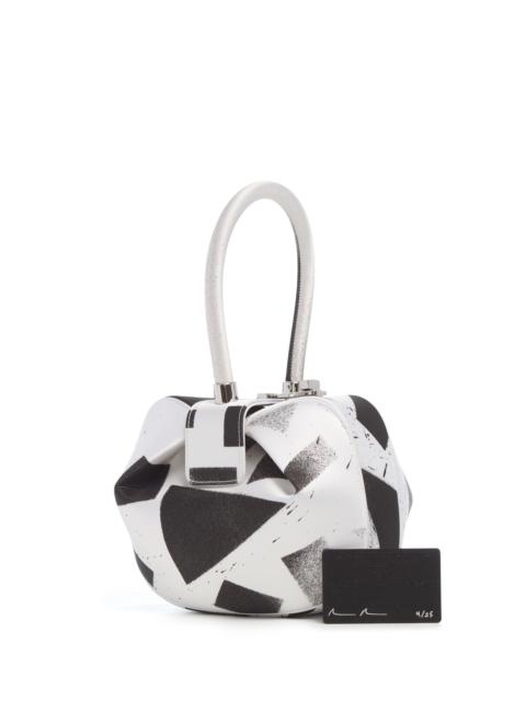 GABRIELA HEARST Adam Pendleton x Gabriela Hearst Nina Bag in Black & White Satin № 4
