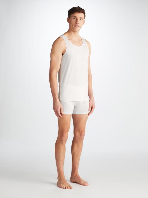 Derek Rose Men's Underwear Vest Jack Pima Cotton Stretch White