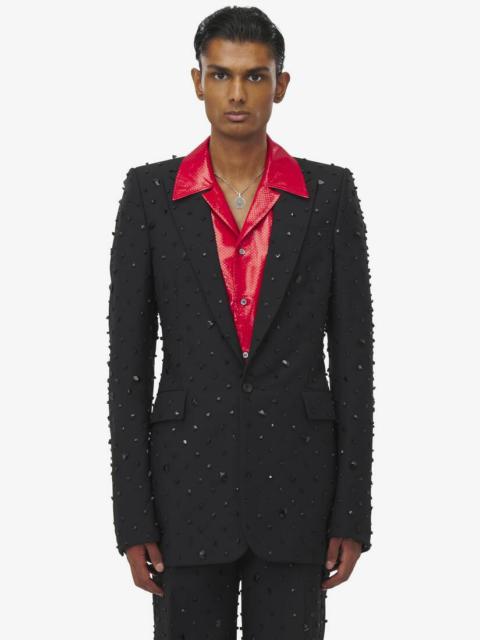 Alexander McQueen Cosmic Stone Embroidery Single-breasted Jacket