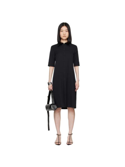 Jil Sander Navy Spread Collar Midi Dress