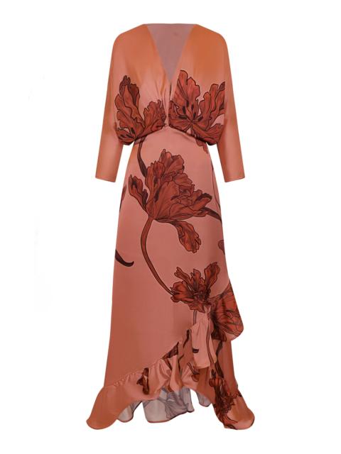ANDRES OTALORA Lo Ancestral Printed Maxi Dress pink