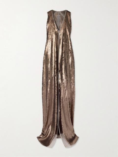 Rick Owens Dustulator Sequined Silk Gown