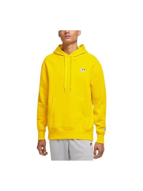 Nike Sportswear Airmoji Embroidered Pattern Knit Fleece Yellow CU4259-731