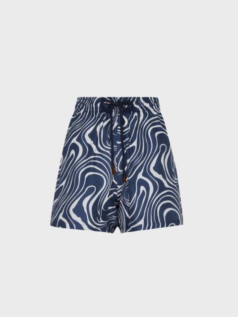 Vilebrequin WOMEN SILK BERMUDA SHORTS WAVES