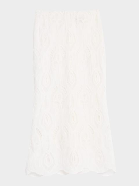 JBQ Kenzie Eyelet-Embroidered Maxi Skirt