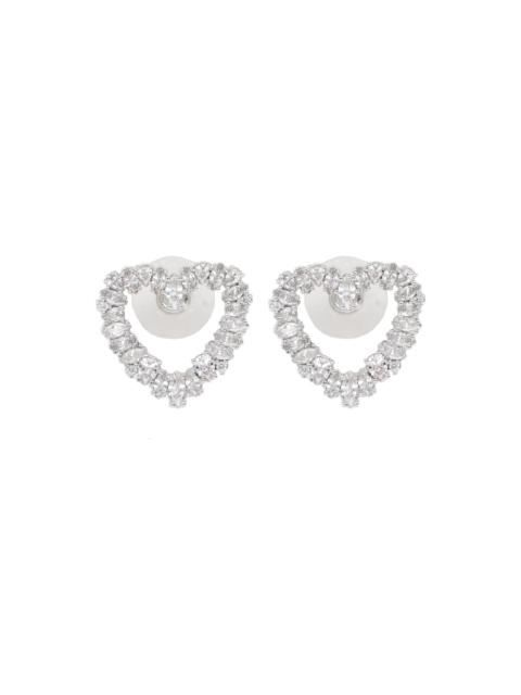self-portrait "crystal Heart" Earrings