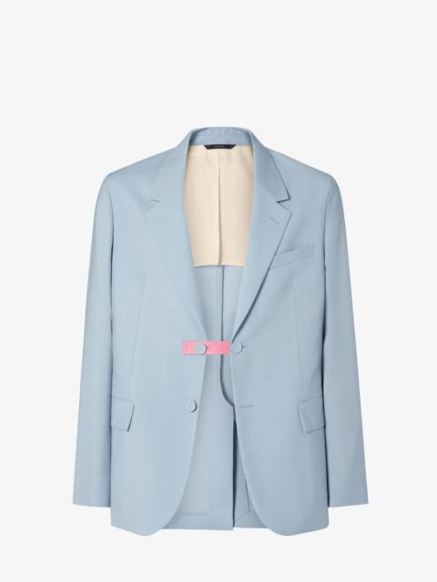 FENDI Jacket Light blue wool canvas blazer