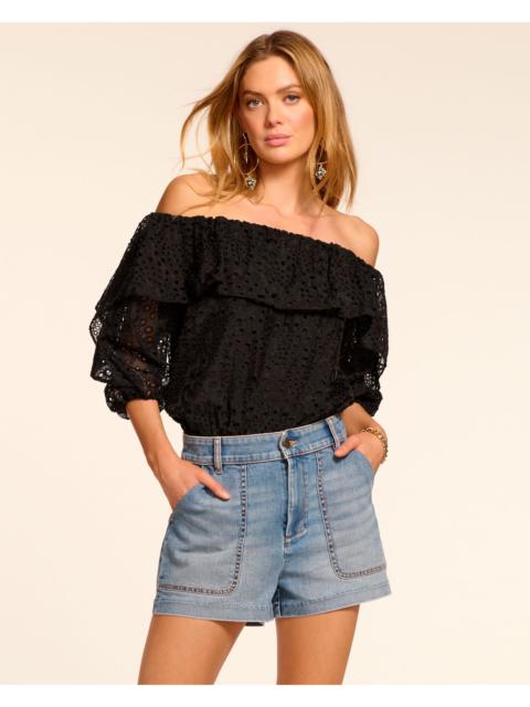 RAMY BROOK Hilary High Waisted Denim Mini Short