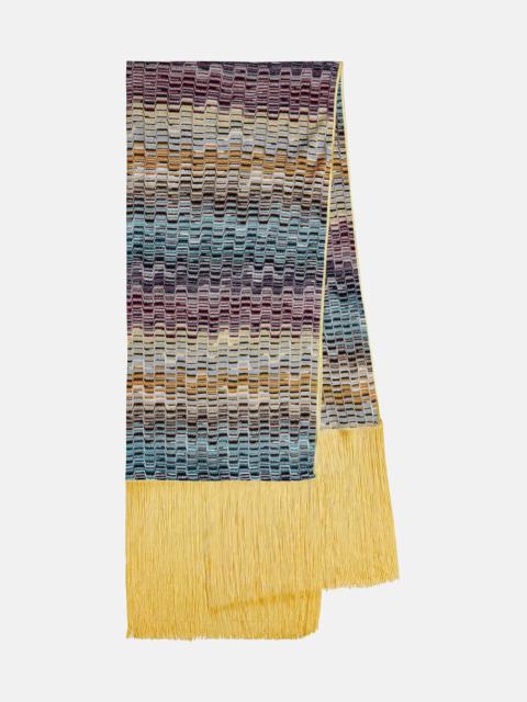Fringe-trimmed scarf