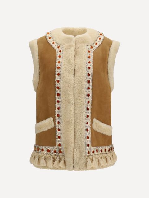Valentino Suede and fur Vest