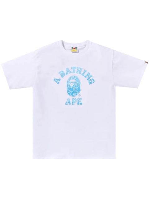 BAPE ABC Sea Surface Camo College Tee 'White'