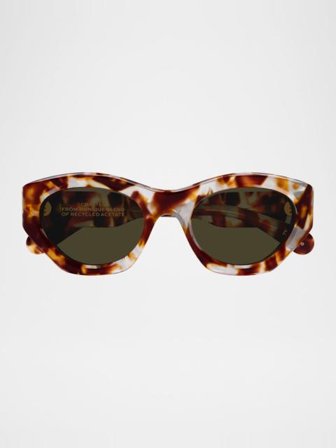 Chloé Havana Acetate Cat-Eye Sunglasses