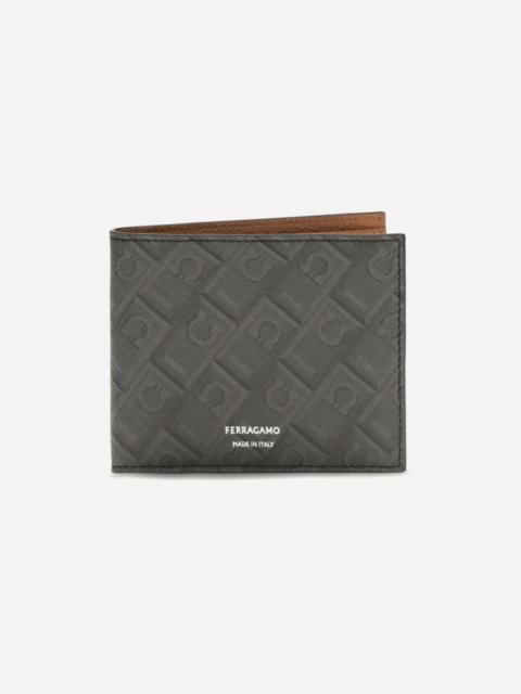 FERRAGAMO Leather bifold Wallet with Gancini pattern