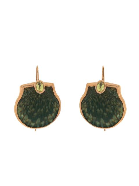 DEZSO Yellow Sapphire Scallop Shell Earrings