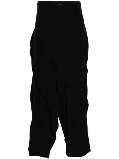 Yohji Yamamoto pleated drop-crotch trousers