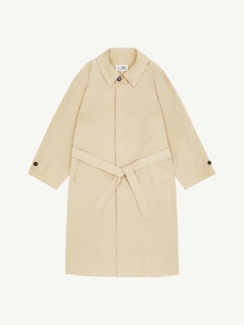 MM6 Maison Margiela Raw Hem Trench Coat