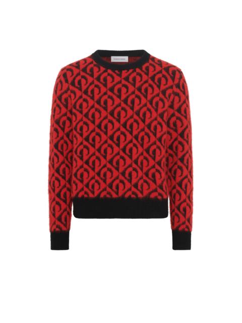 Marine Serre MOON LOZENGE KNIT CREWNECK SWEATER
