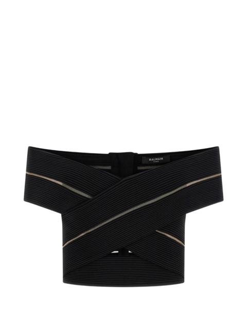 Balmain off-the-shoulder top