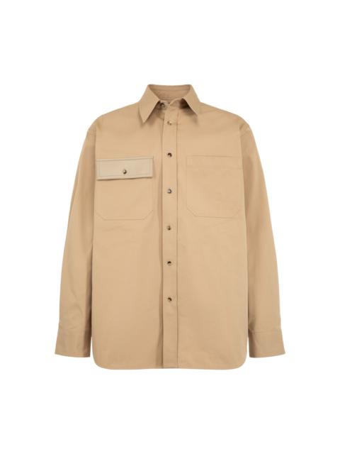 Bottega Veneta Leather Pocket Shirt