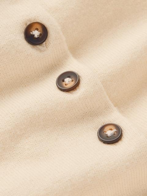 BODEN Collared Knitted T-shirt-Ivory, Navy