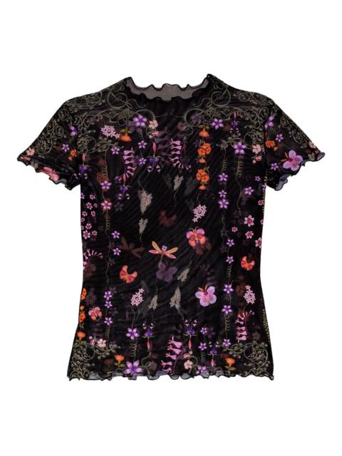 Agua by Agua Bendita floral-print mesh t-shirt
