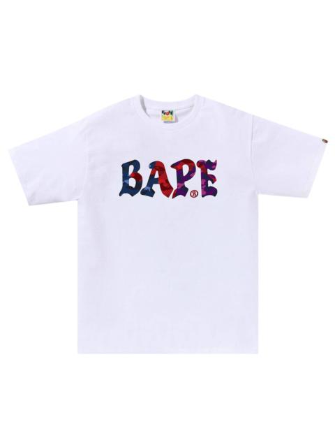 BAPE Color Camo Crazy Bape Logo Tee 'White'