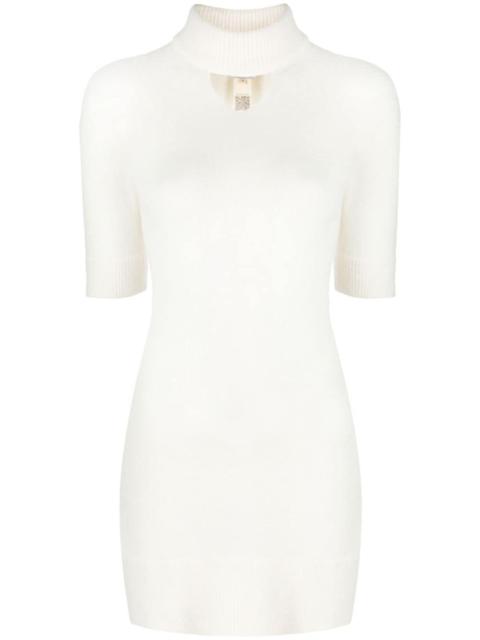 PATOU cut-out alpaca-blend minidress