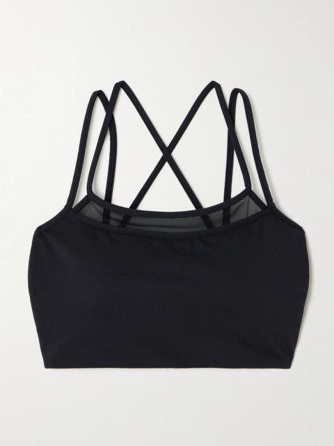 ERES Cooper Layered Tulle-trimmed Stretch-jersey Sports Bra