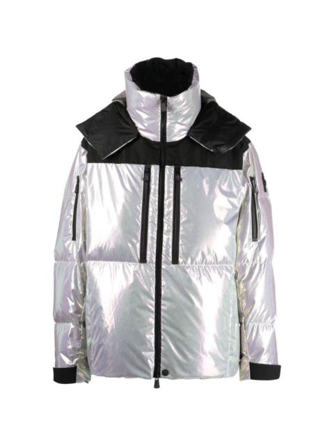 metallic padded-design jacket