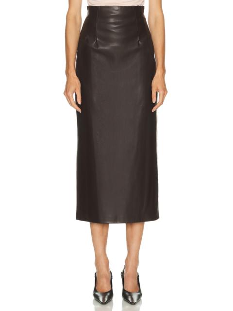 Enza Costa Leather High Waisted Curve Skirt