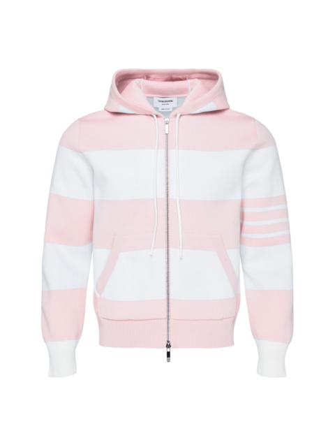 Thom Browne Rugby Stripe Zip Hoodie