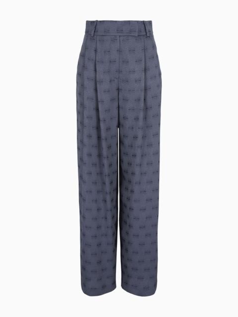 GIORGIO ARMANI Two-dart jacquard viscose trousers