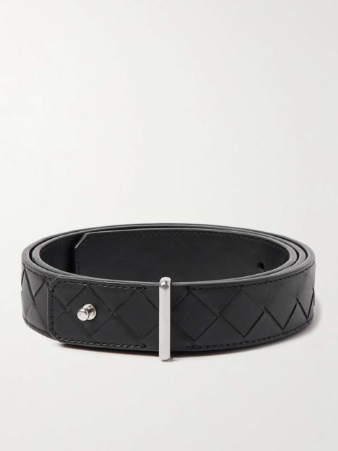 3cm Intrecciato Leather Belt